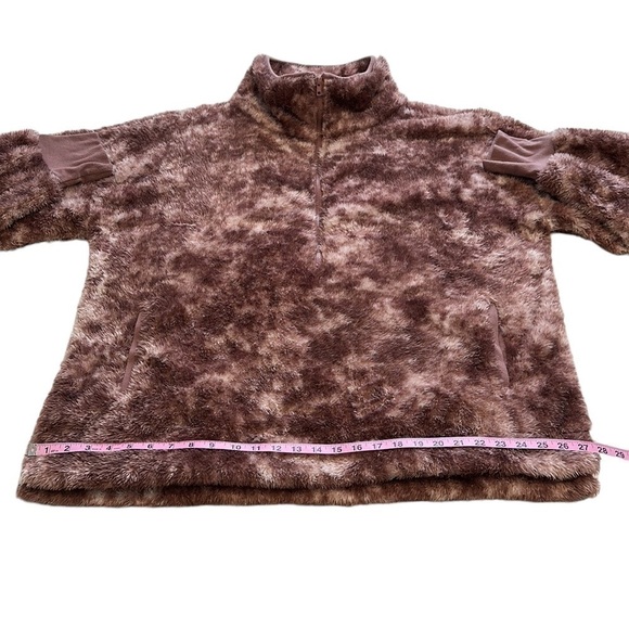 LuLaRoe Pink Tye Dye Teddy Bear Nancy Fleece - Size XL - Picture 9 of 15